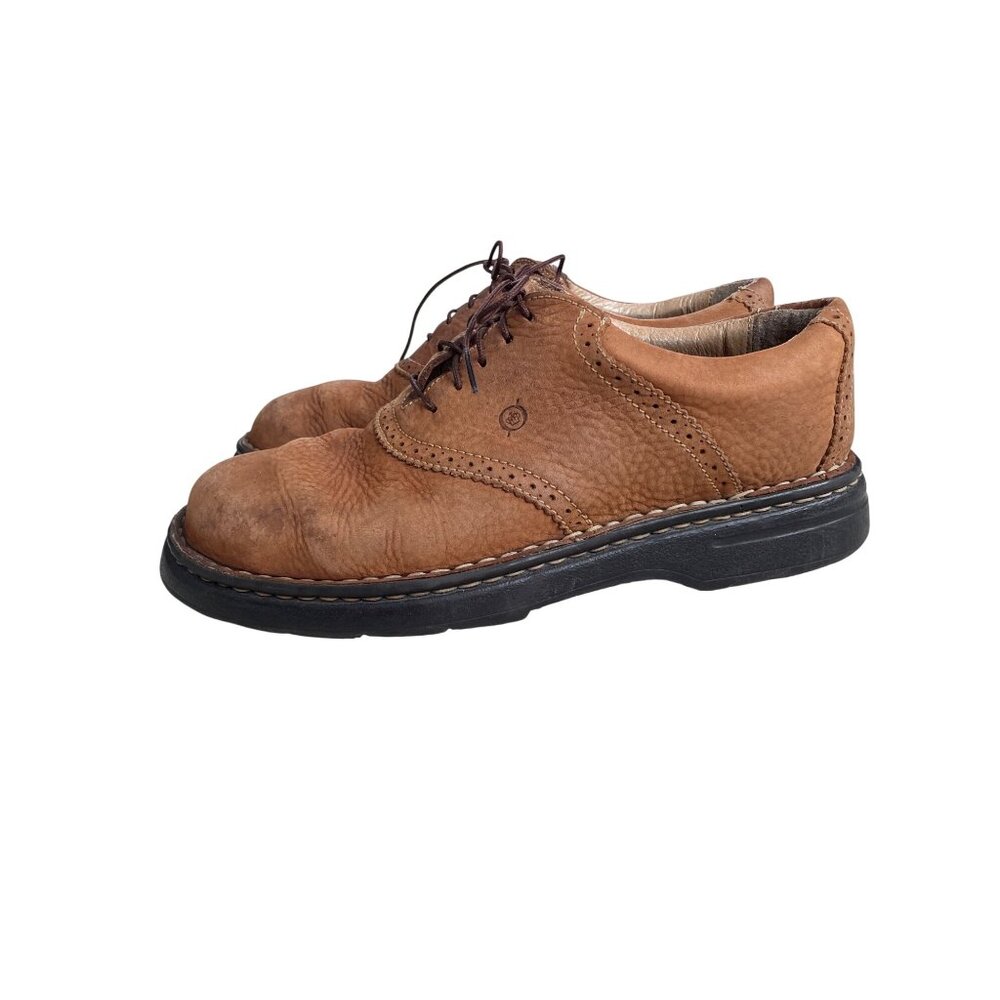 Born Men's Brown Full Grain Leather Casual Lace Up Oxford Shoes Size 10 44